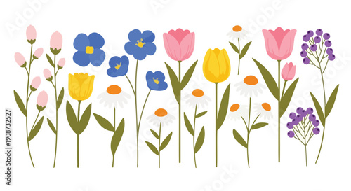 Vibrant Spring Garden Floral Arrangement Collection.