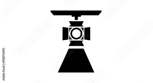 Black traffic light silhouette icon.