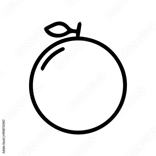 Orange icon with leaf