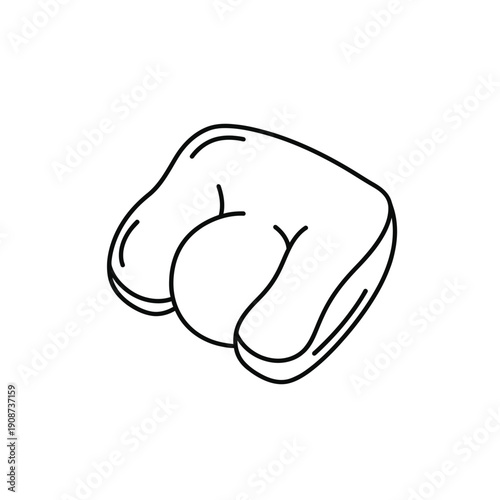 Travel Pillow Icon Outline