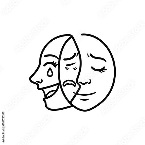 Complex Emotional Spectrum Faces Concept