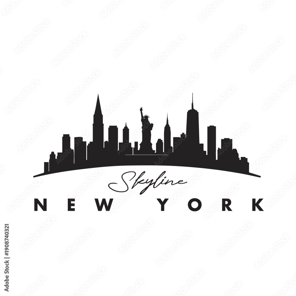 Naklejka premium new york city skyline