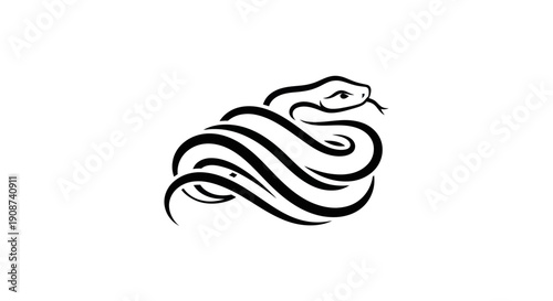 Stylized snake illustration on white