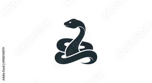 Stylized snake illustration on white