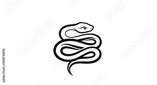 Stylized snake illustration on white