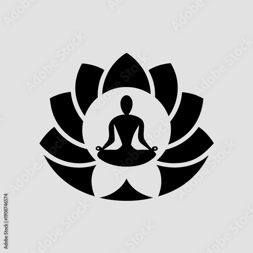 Serene meditation lotus symbol for wellness and mindfulness