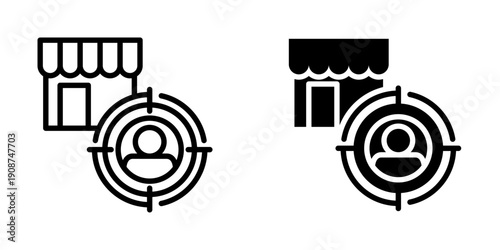 Target market icon, element icon for business opportunities, Design Branding, Print, and Digital Media