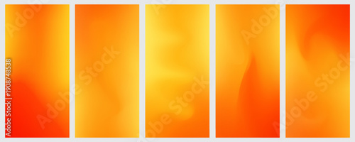 set elegant yellow background with soft smooth orange gradient blend