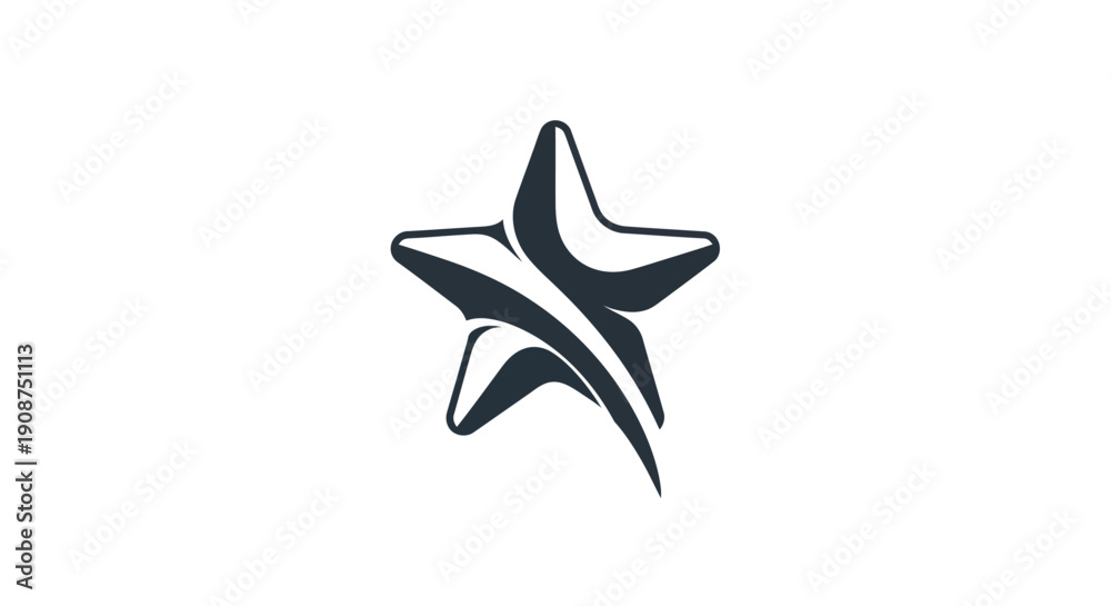 Obraz premium Abstract star symbol on white background