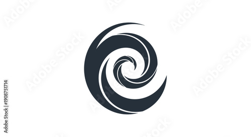 Abstract swirl design on white background
