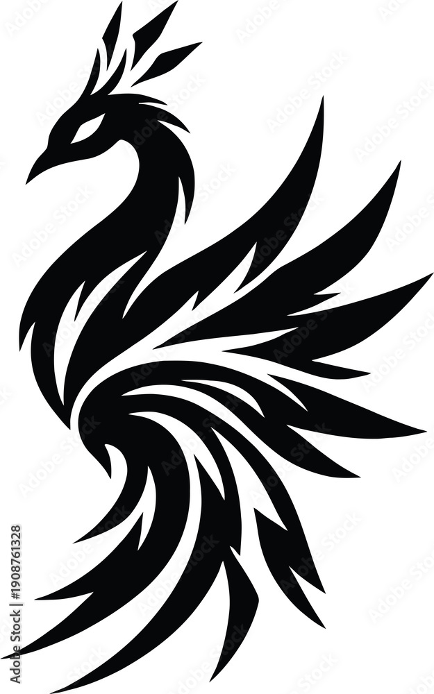 Fototapeta premium Peacock Silhouette