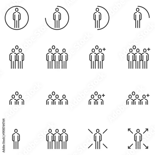 People Icon line , businesspeople, teamwork , group , mentor, user, people team,