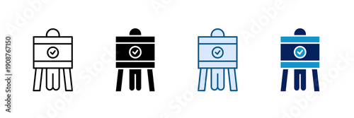 Voting Booth Icon Set Multiple Style Collection