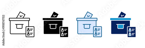 Casting Vote Icon Set Multiple Style Collection