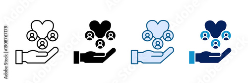 Nonprofit Organization Icon Set Multiple Style Collection