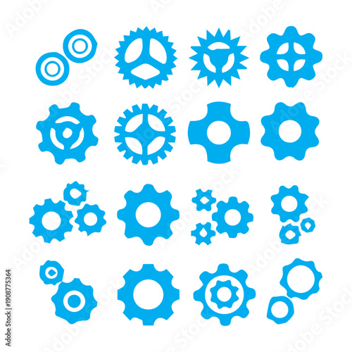 Blue Gears And Cogs Collection