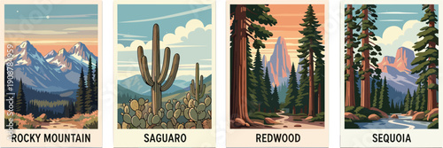 Scenic Landscapes Featuring Mountains, Cacti, and Trees in a Serene Natural Environment from an Elevated Viewpoint