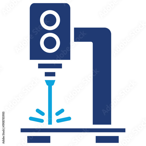 laser machine mixed color icon