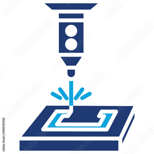 laser cutting mixed color icon