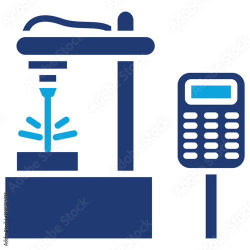 laser machine mixed color icon