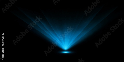 A vibrant digital wallpaper featuring an abstract blue vector background with motion rays and a dark space glow, blending energy waves with light flash flares in a sleek night design backdrop