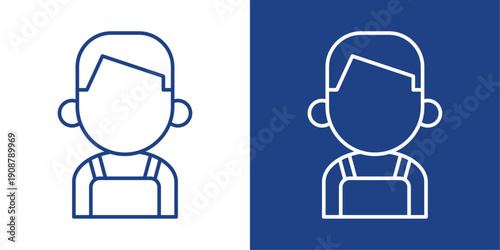 Hospitality Blue And White Icon Style Collection