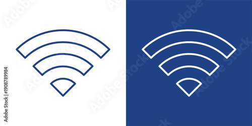 Wifi Blue And White Icon Style Collection
