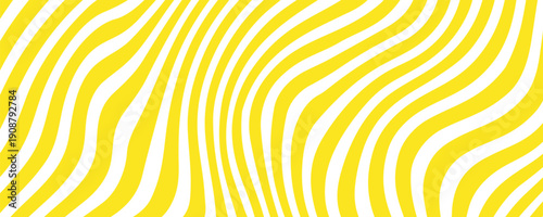 yellow wave background with thick lines modern illustration eps 10