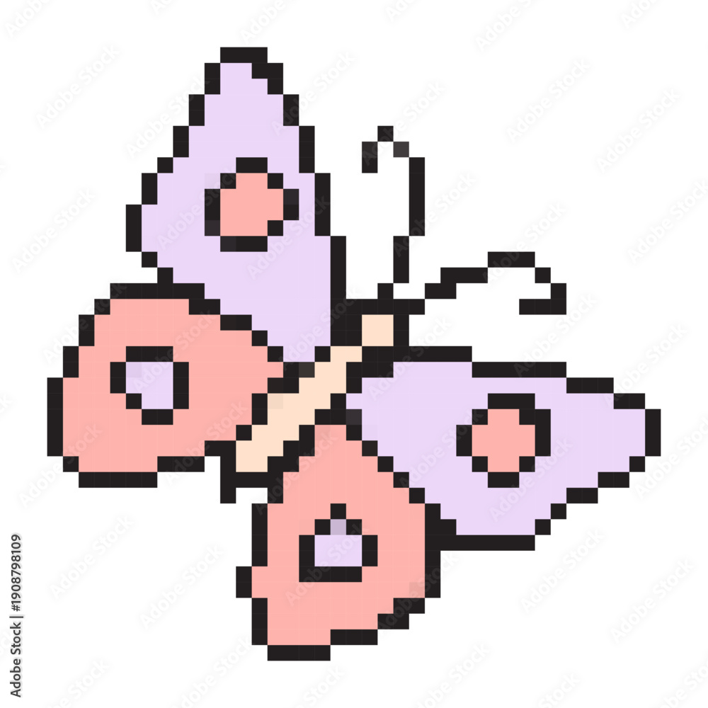 Fototapeta premium pixel_easter_butterfly-1