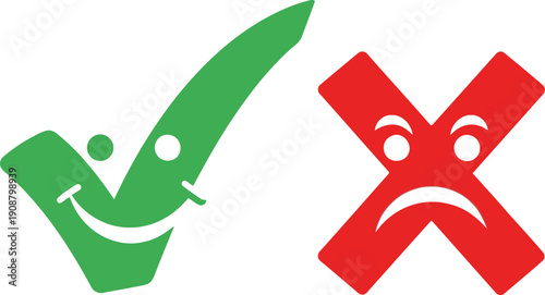 Positive and Negative Feedback Icons for Business and Marketing