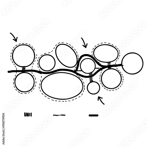 Tableau sur toile Abstract Interior & Architecture Design Spatial Adjacency and circulation Study