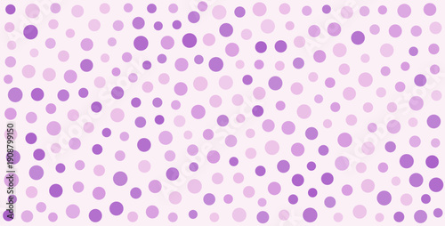 Purple and Pink Polka Dot Abstract Background.