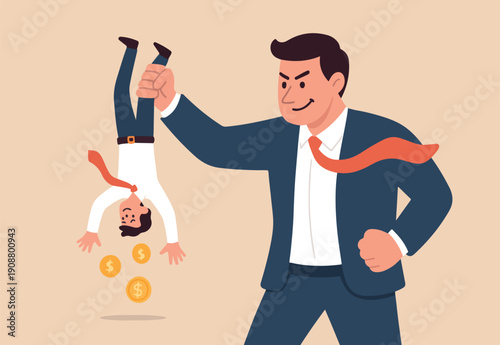 Tax hike, government increase tax or steal money from people, debt or loan interest to pay off, unethical people overcharge bills, hold small people shaking to get all their money.