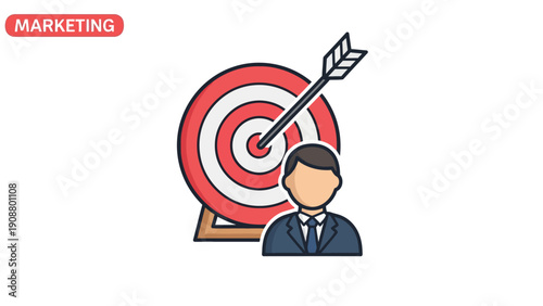 Businessman Hitting Target.