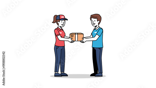 Delivery Man and Woman.