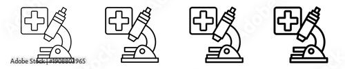 Hospital Building  Icon Set Different Style Collection