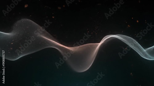 Colorful Wavy Lines in Dark Space.