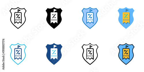 Tax Law Enforcement icons set multiple style collection. Editable stroke 
