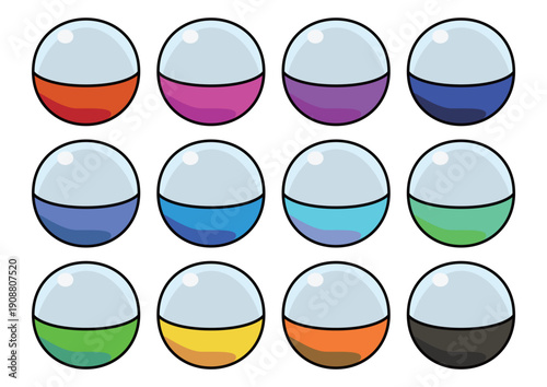 ガチャ　ガチャガチャ　カプセルトイ　イラスト