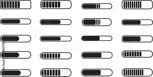 Progress Bars in Various States of Completion Shown Here