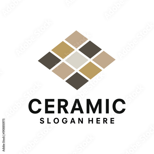 ceramic tiles Design logo template illustration vector