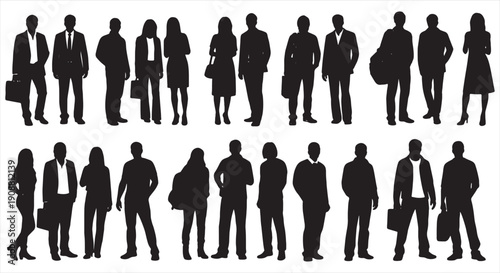 Professional Business Team in Formal Attire – Corporate Leadership and Collaboration Success Concept