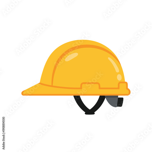 Illustration of a single construction helmet