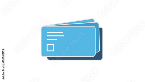 Blue Credit Card with White Details.