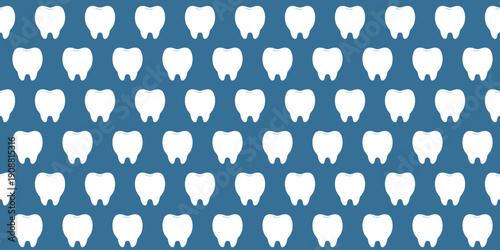 歯のシームレスな背景画像（teeth seamless background image）
