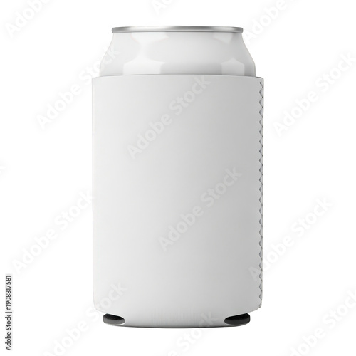Wallpaper Mural White can cooler or koozie wrapped around a can, isolated on transparent background Torontodigital.ca