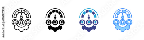 Performance icon set multiple style collection