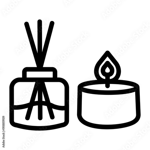 Scented candle Line Icon