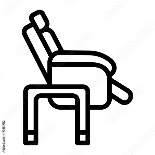 Recliner chair Line Icon
