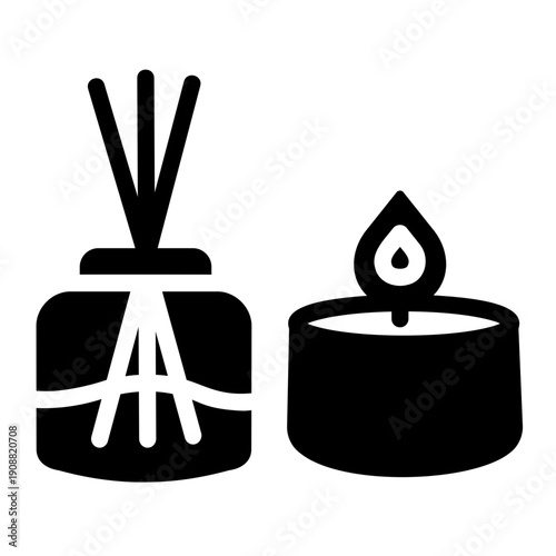 Scented candle Solid icon